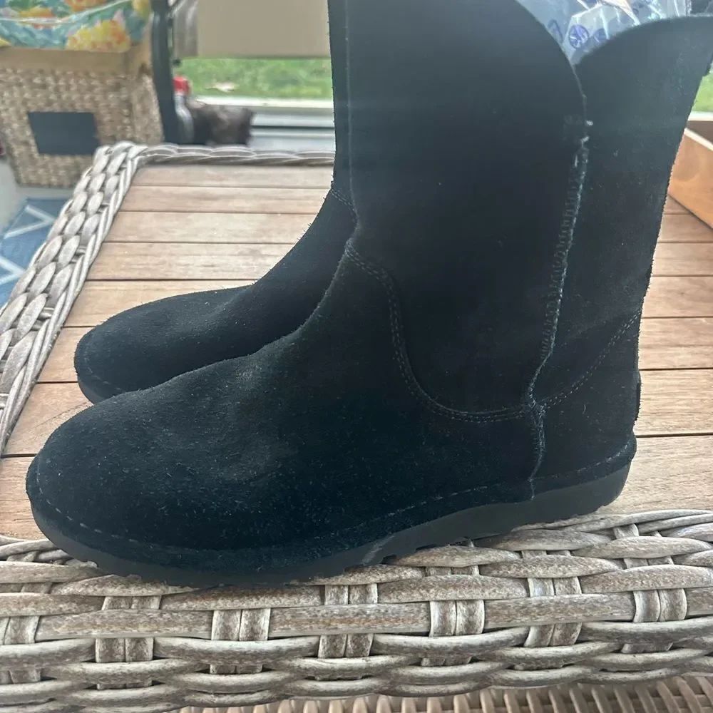 UGG Alisa Black Suede Booties 10
